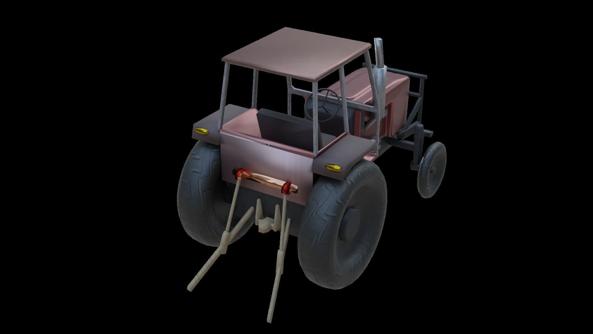 Tractor Low-poly 3D model_33