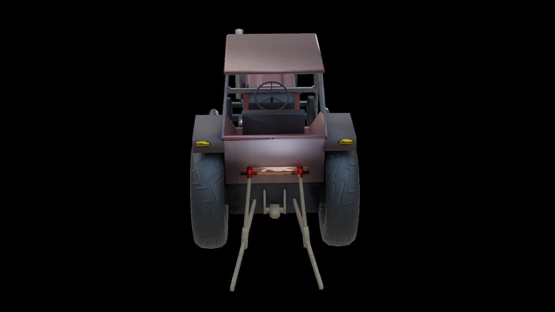 Tractor Low-poly 3D model_19