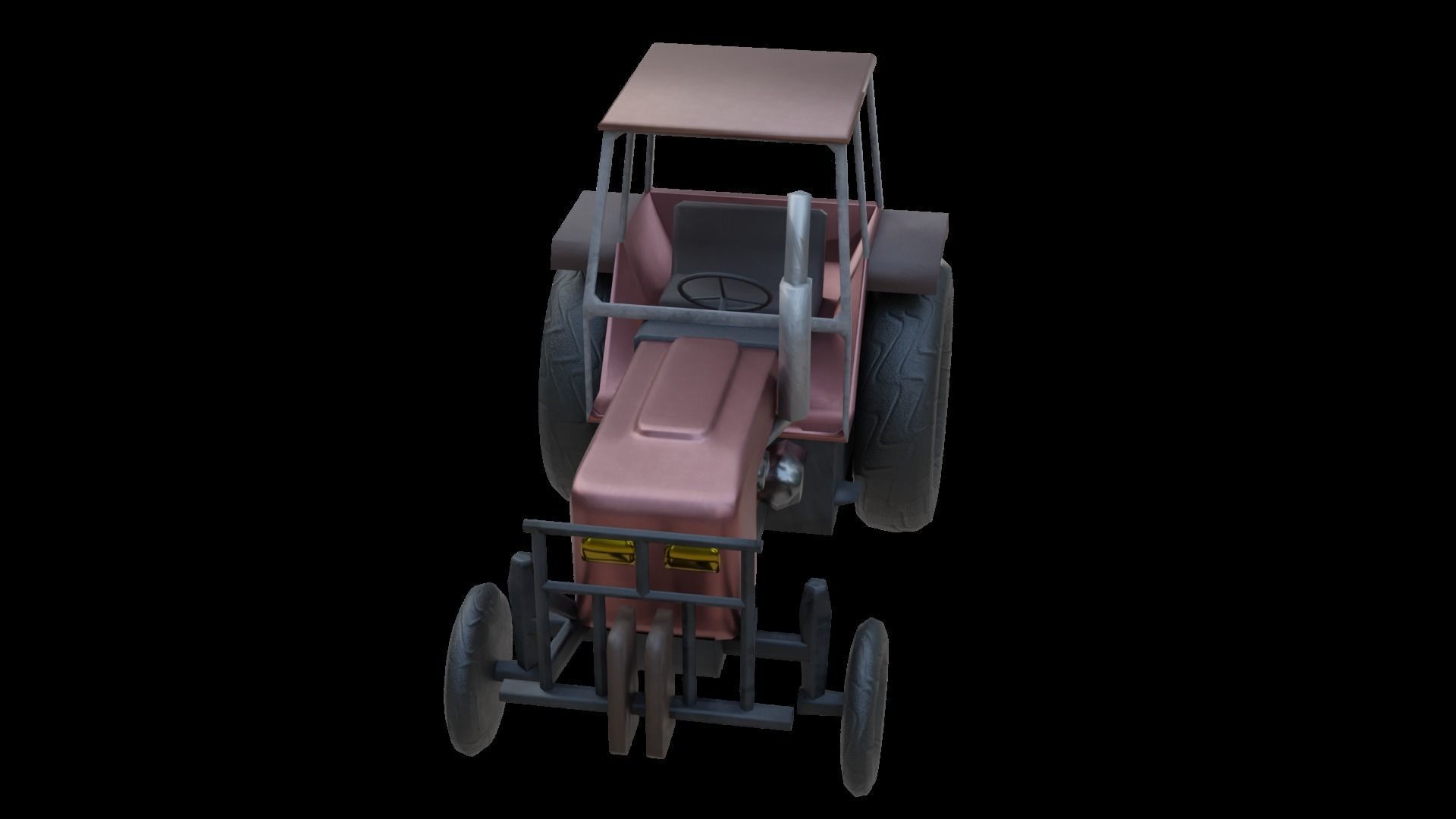 Tractor Low-poly 3D model_18
