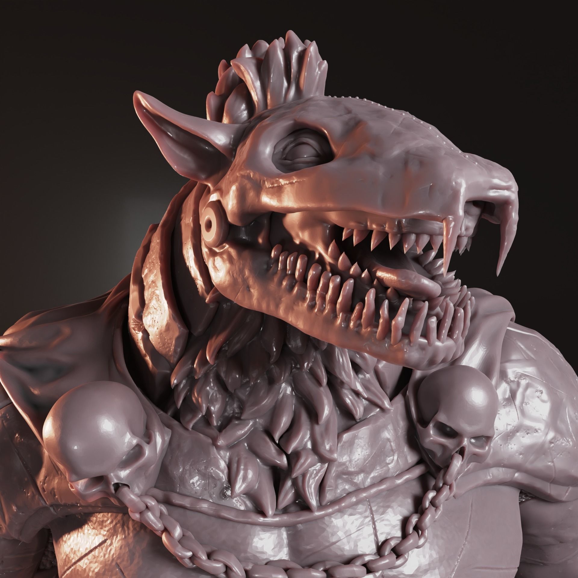Gnoll Pack Lord 3D print model_9