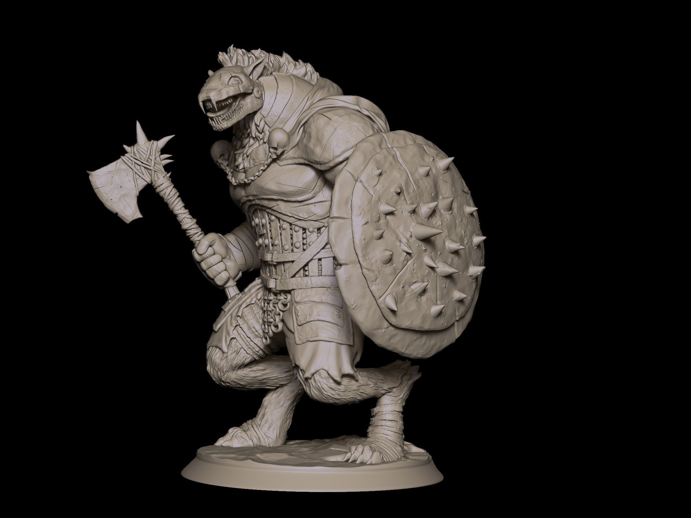 Gnoll Pack Lord 3D print model_4