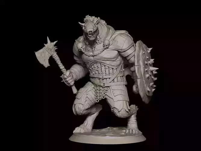 Gnoll Pack Lord 3D print model