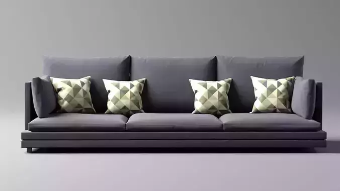 Sofa set with pillows