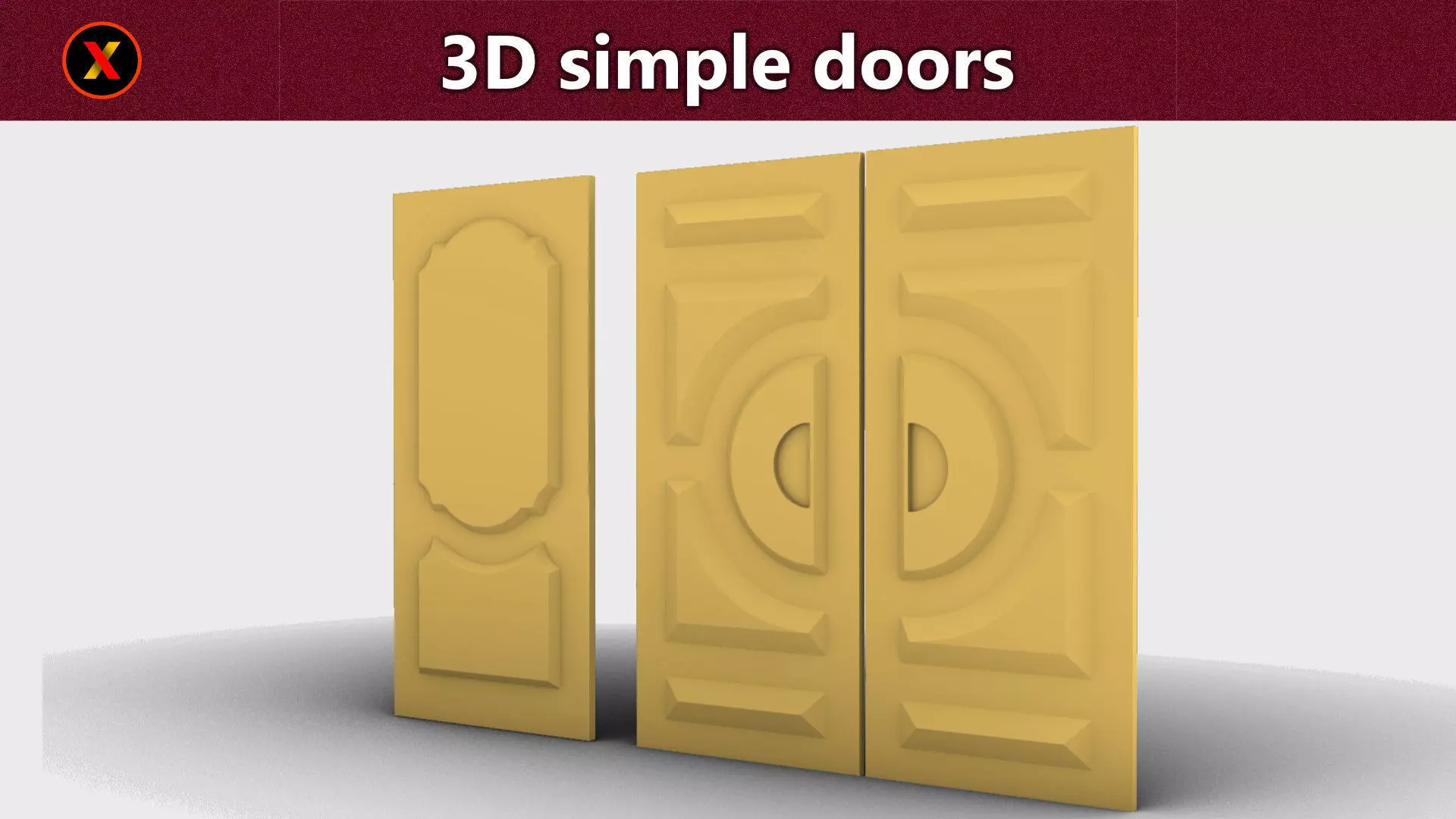 simple 3d doors Free 3D print model