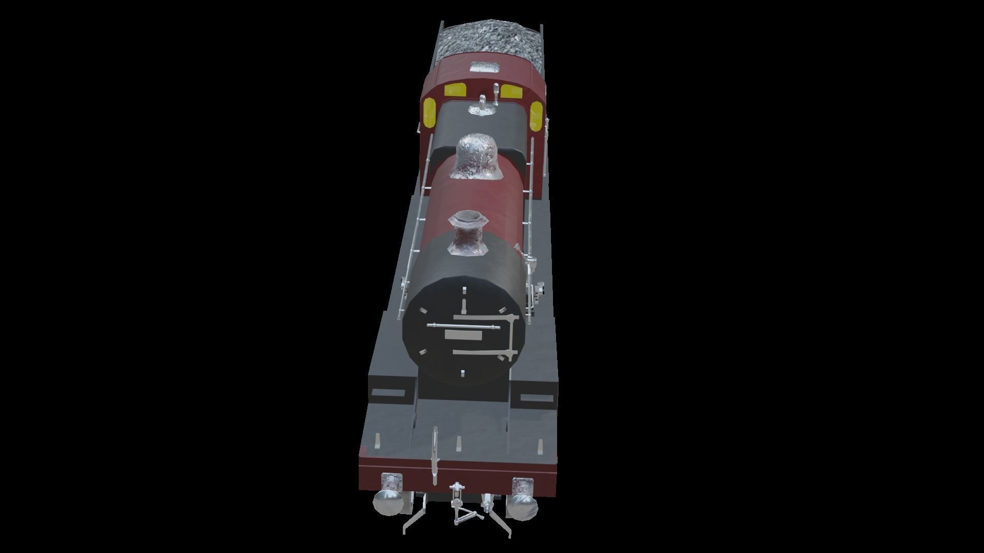 Train - Steam Locomotive Low-poly 3D model_31