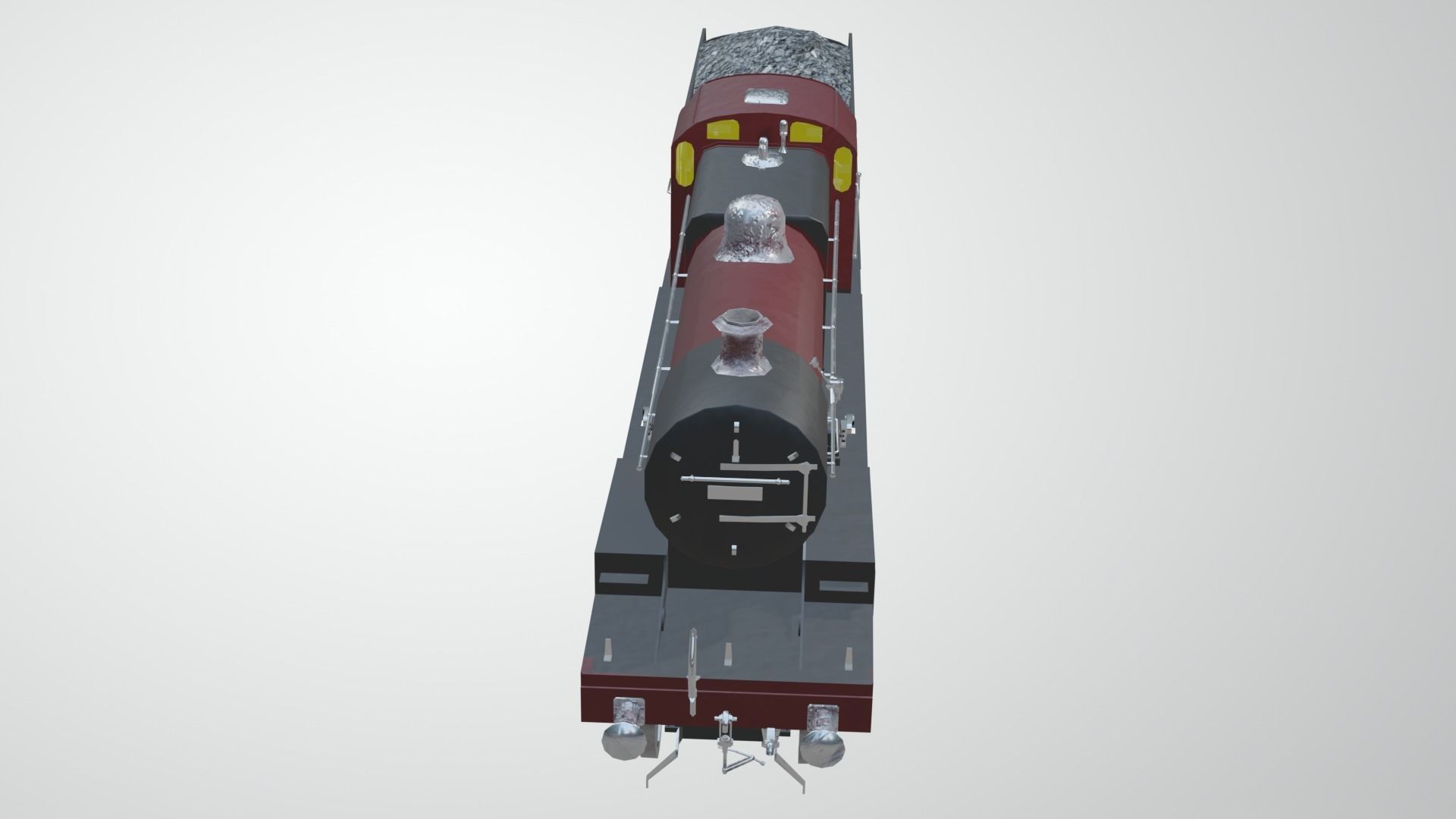 Train - Steam Locomotive Low-poly 3D model_33
