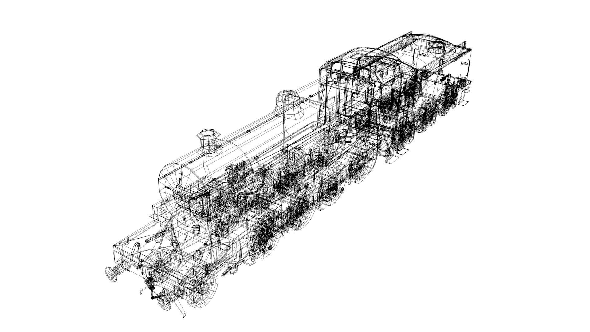 Train - Steam Locomotive Low-poly 3D model_58