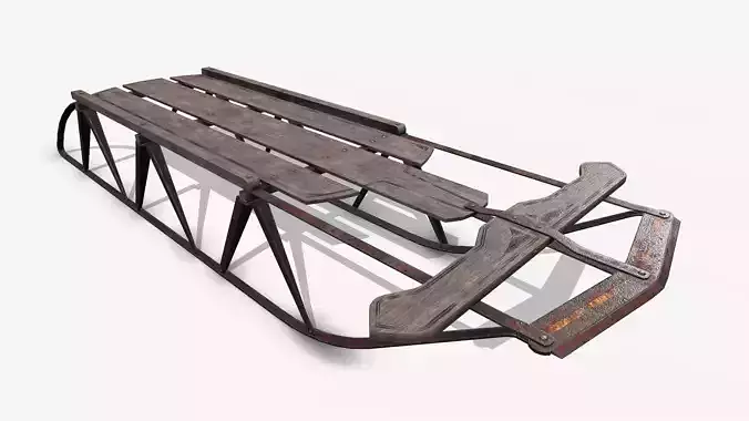 Snow Sled  Low-poly 3D model