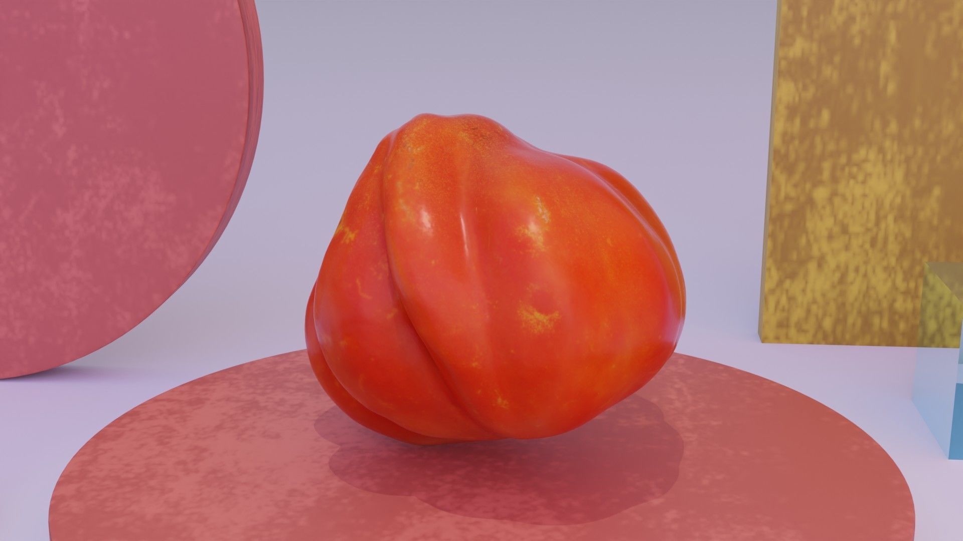 Tomato 04 high-poly 3D model_4