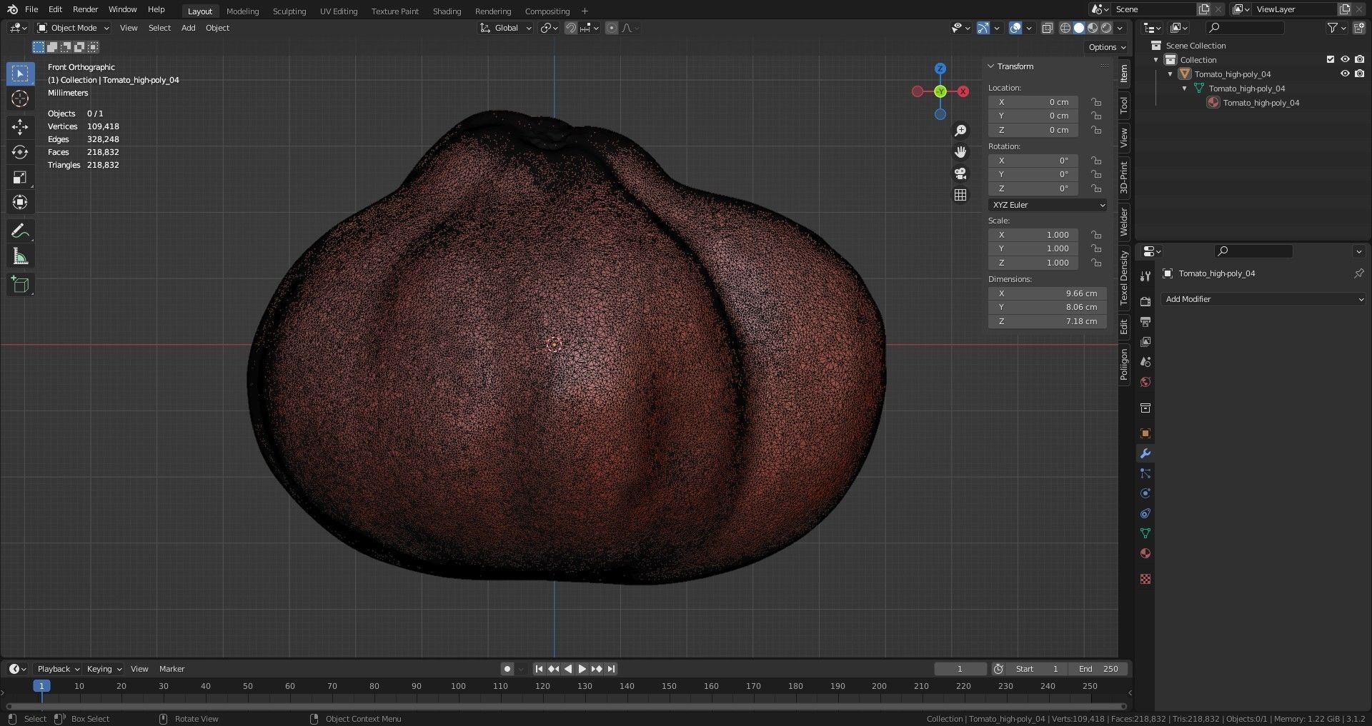 Tomato 04 high-poly 3D model_35