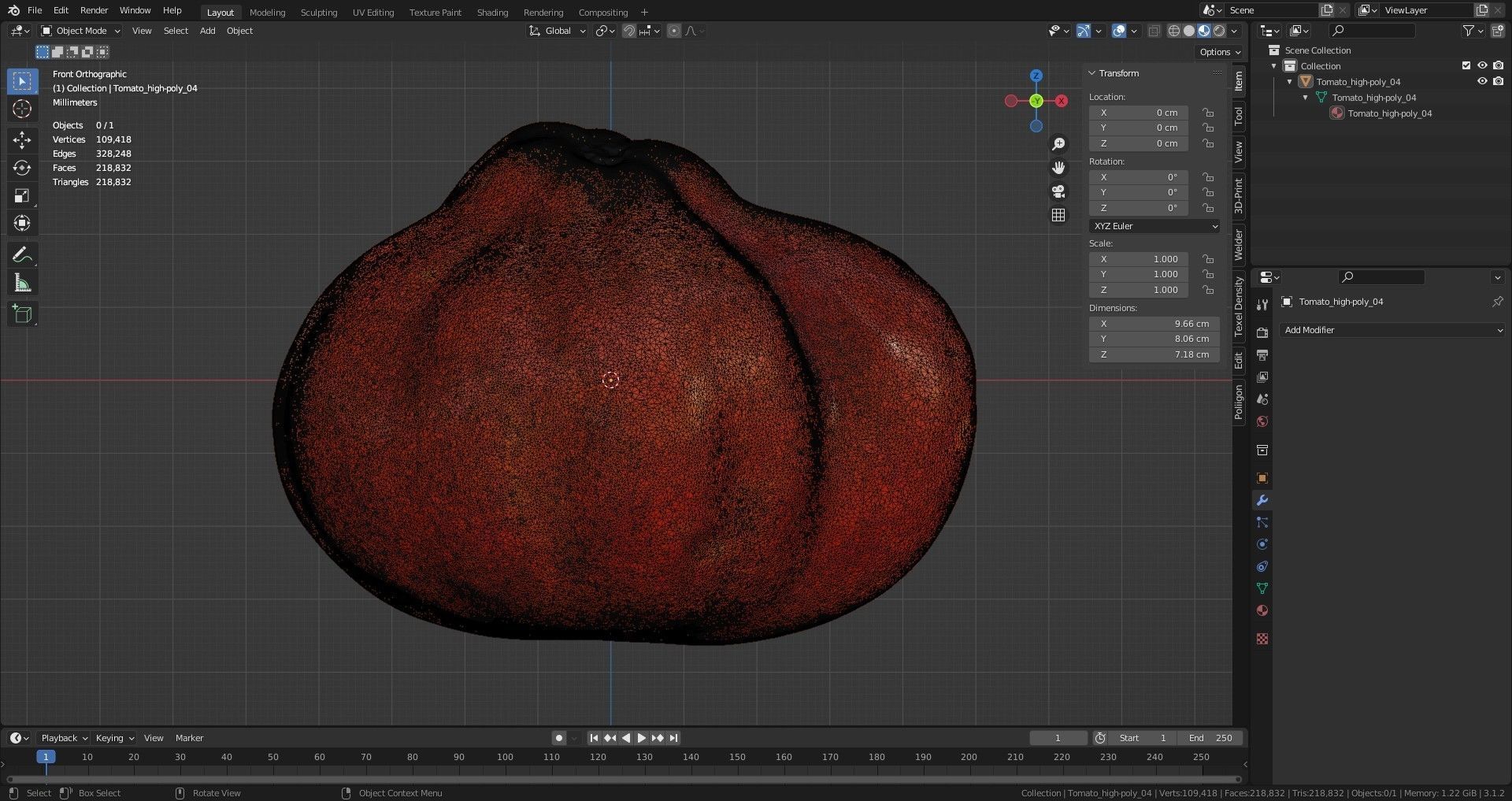 Tomato 04 high-poly 3D model_34