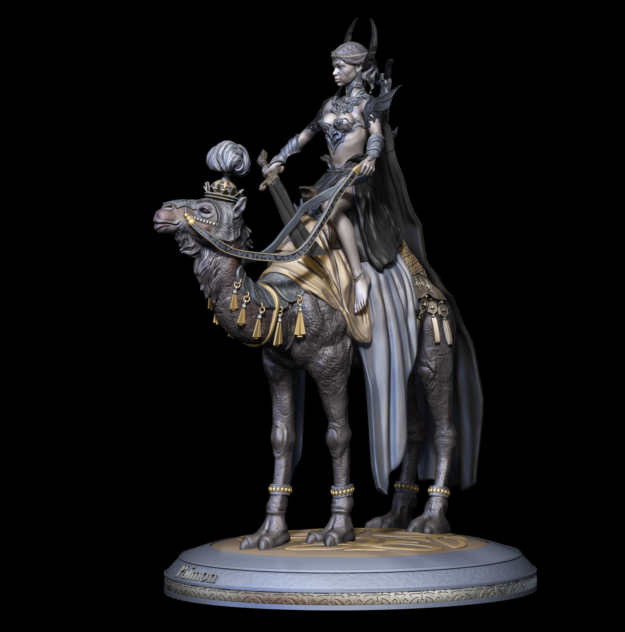 Paimon demon 3D print model_11