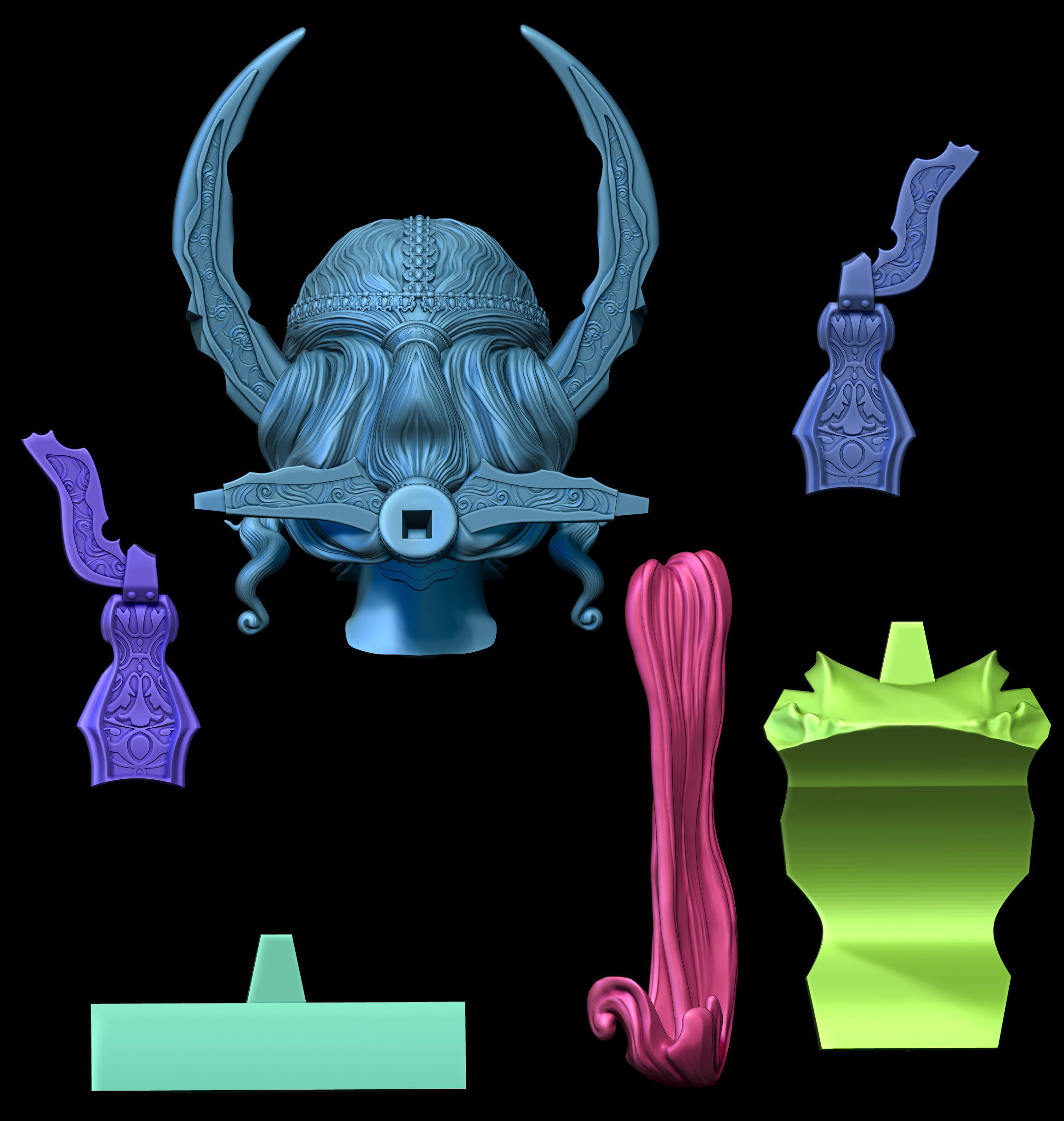 Paimon demon 3D print model_14