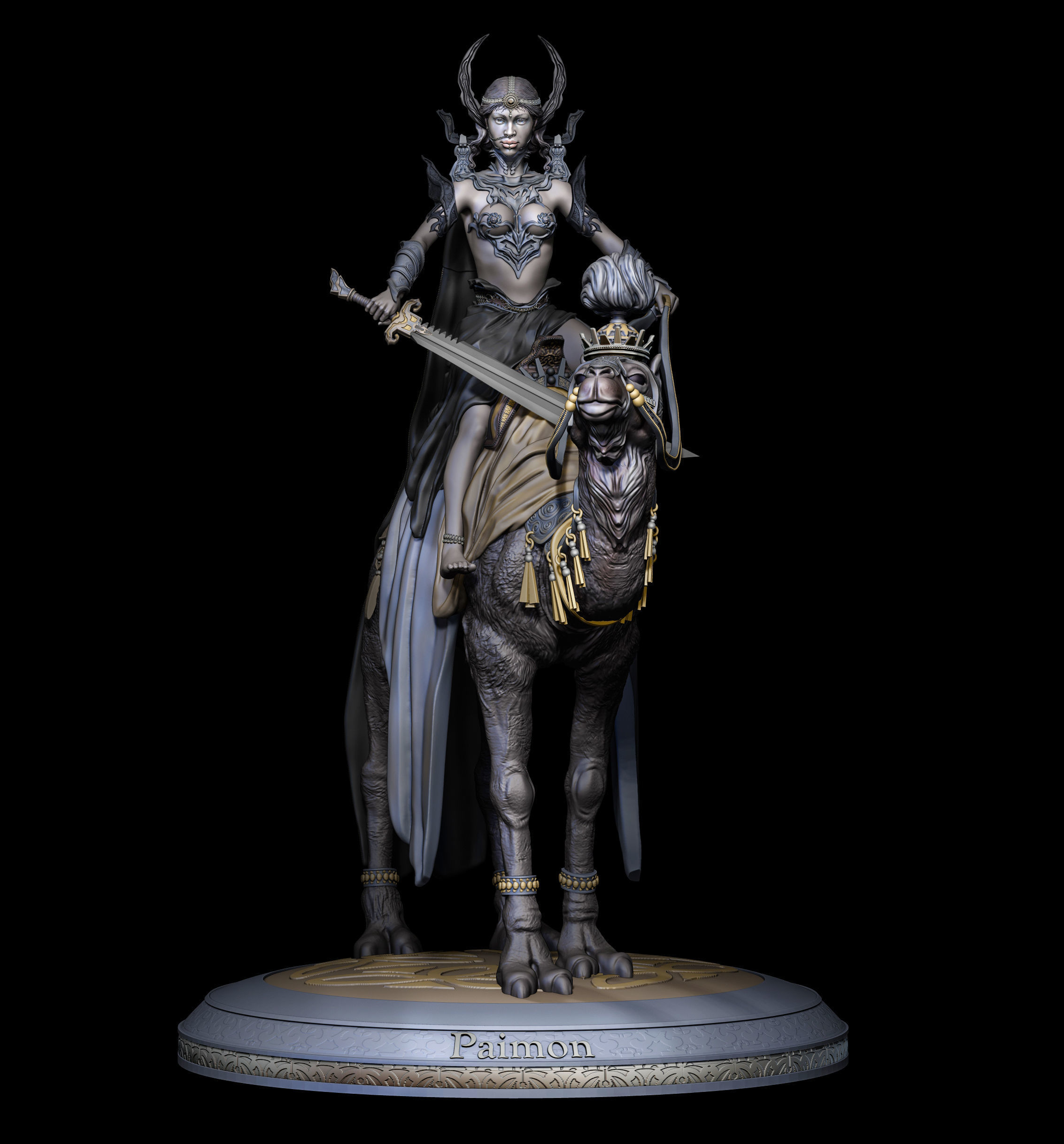 Paimon demon 3D print model_6