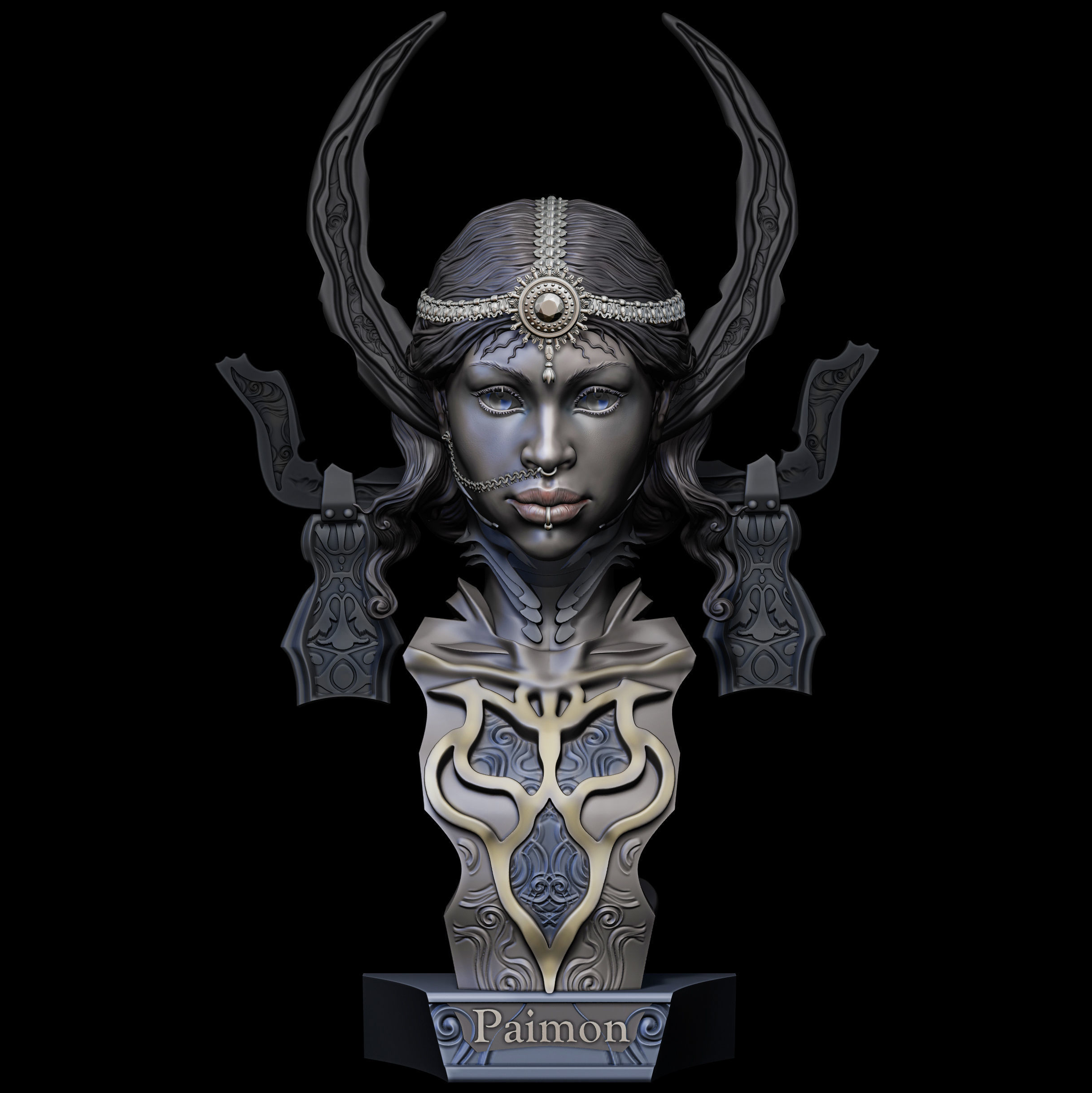 Paimon demon 3D print model_2