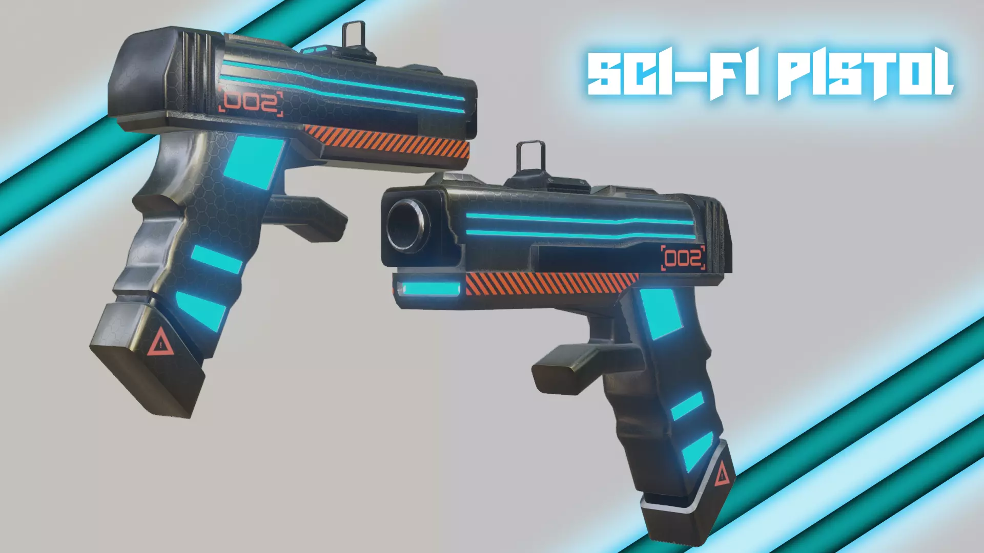 Sci-fi Pistol Free low-poly 3D model