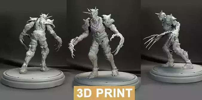 Krux - Creature 3D Print Character  ZTL OBJ STL