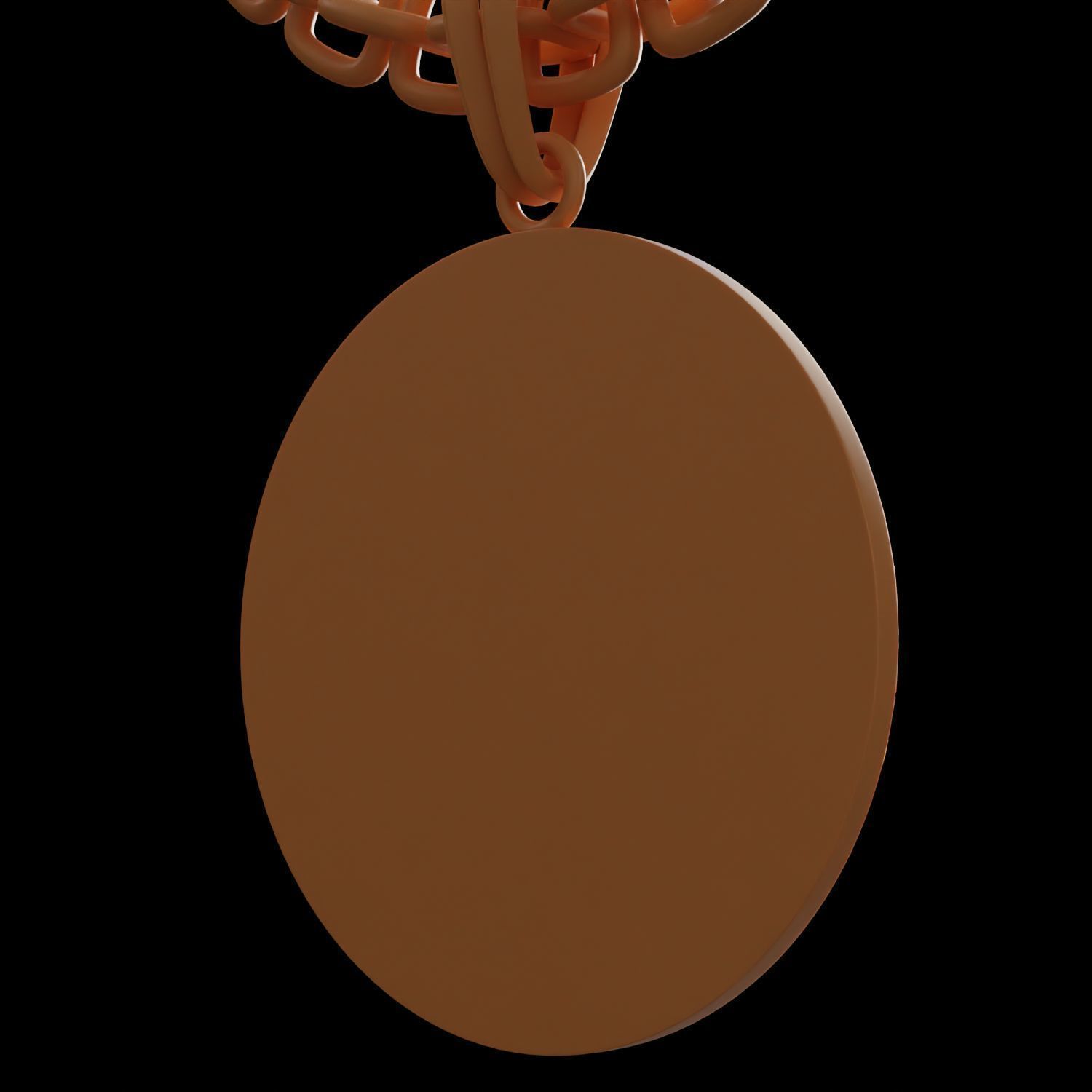 Eagle Stylized Pendant Coin Amulet Necklace 3D print model_11