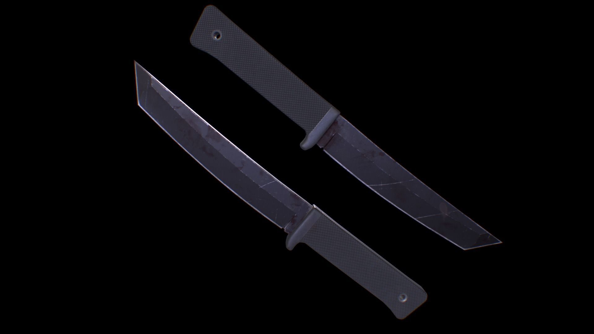 Cold Steel Recon Tanto  Knife Low-poly 3D model_1