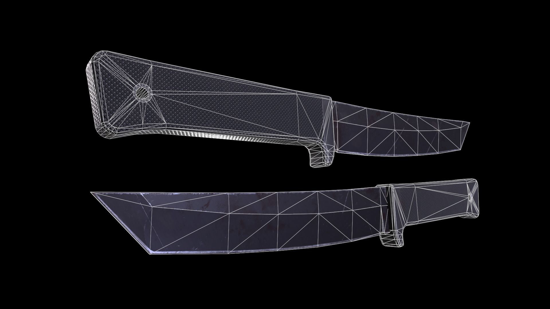 Cold Steel Recon Tanto  Knife Low-poly 3D model_3