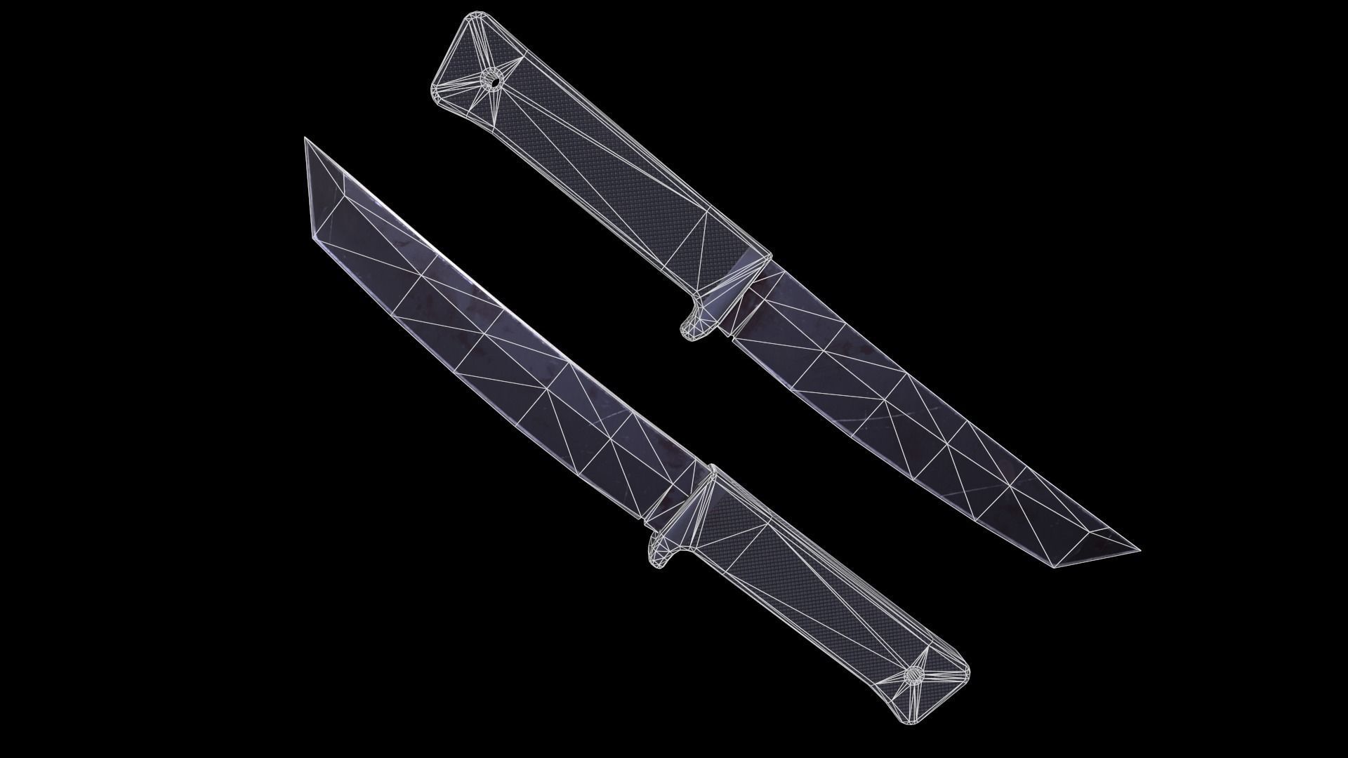 Cold Steel Recon Tanto  Knife Low-poly 3D model_2