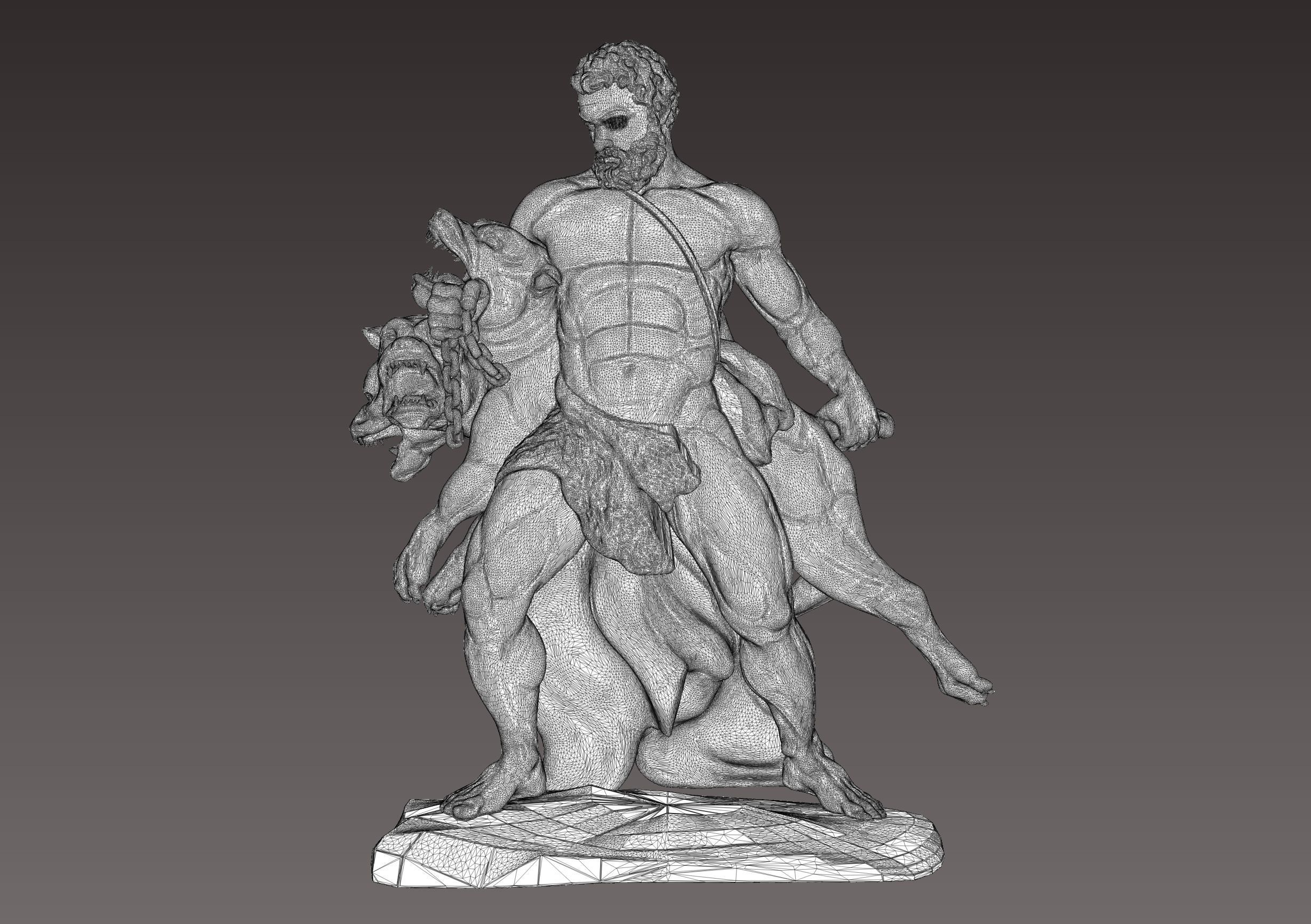 Hercule and cerberus 3D print model_7