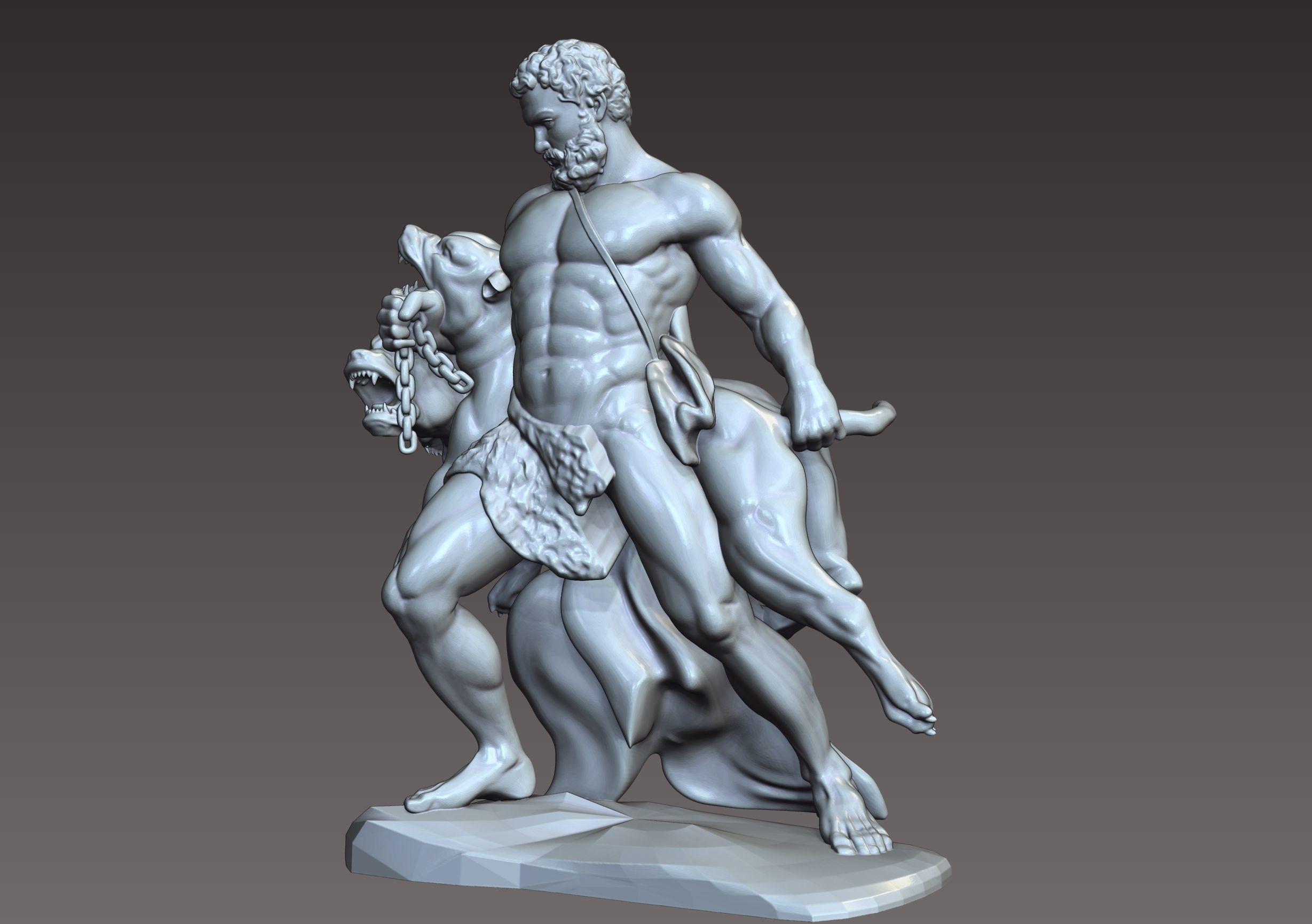 Hercule and cerberus 3D print model_6