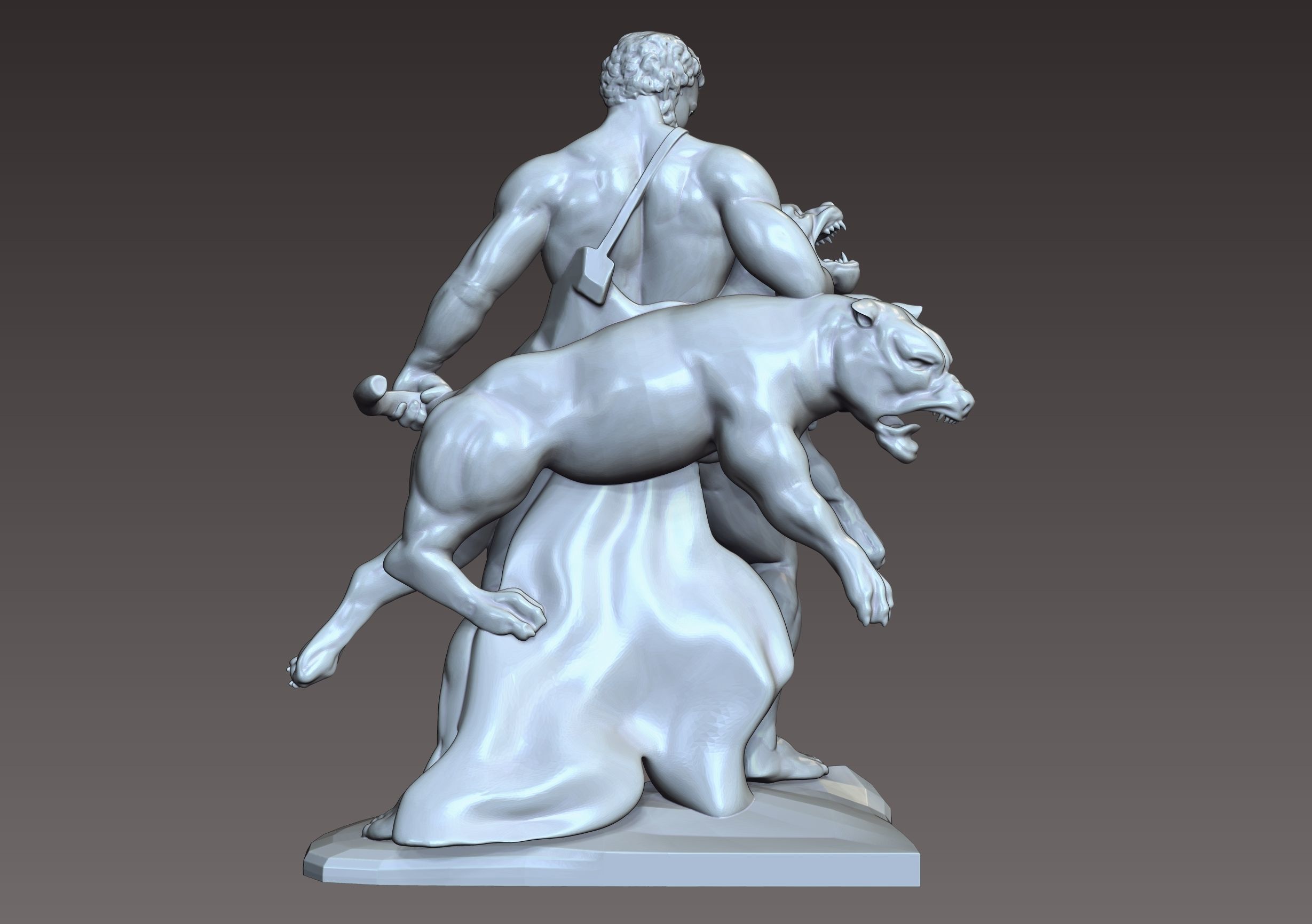 Hercule and cerberus 3D print model_3