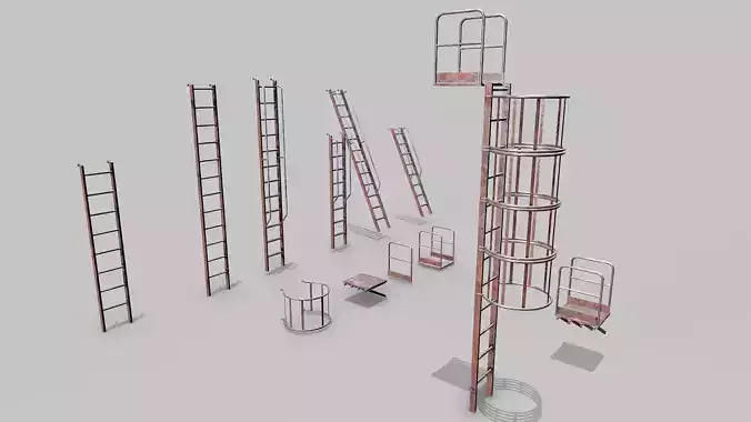 Metal Rusted Modular Ladder System