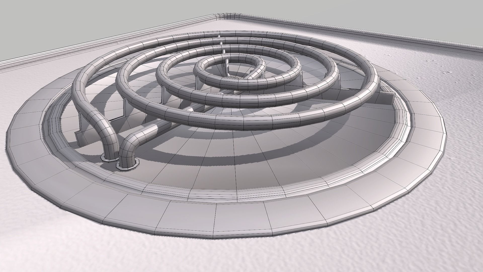 Red Cooktop Low-poly 3D model_10