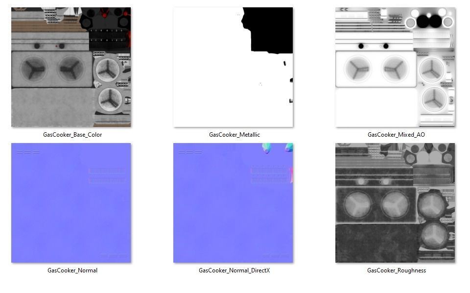 Cooktop electric stove with two burners Low-poly 3D model_11