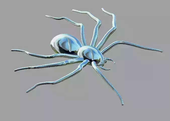 SPIDER 3D PRINT MODEL silver