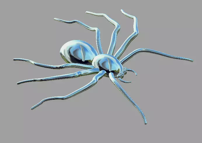 SPIDER 3D PRINT MODEL silver 3D print model