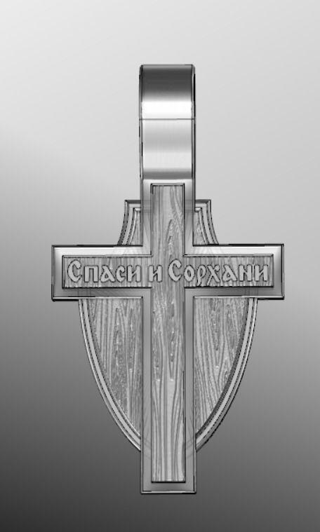 Pendant cross od56 3D print model_17