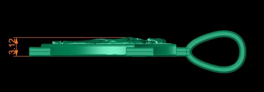 Pendant cross od56 3D print model_9