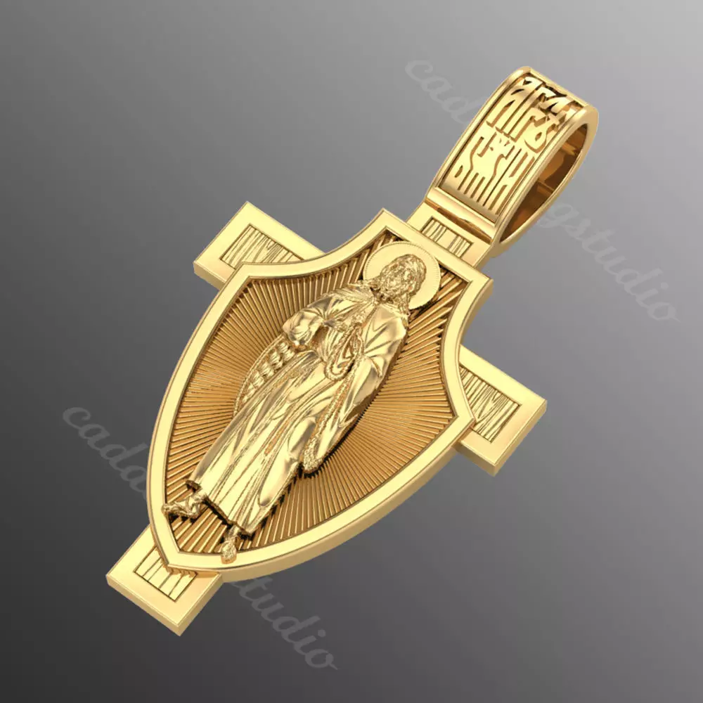 Pendant cross od56 3D print model_0