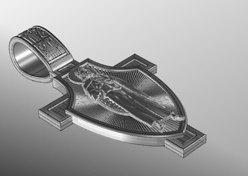 Pendant cross od56 3D print model_18