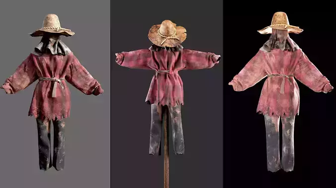 Scarecrow Man Rig 3D model