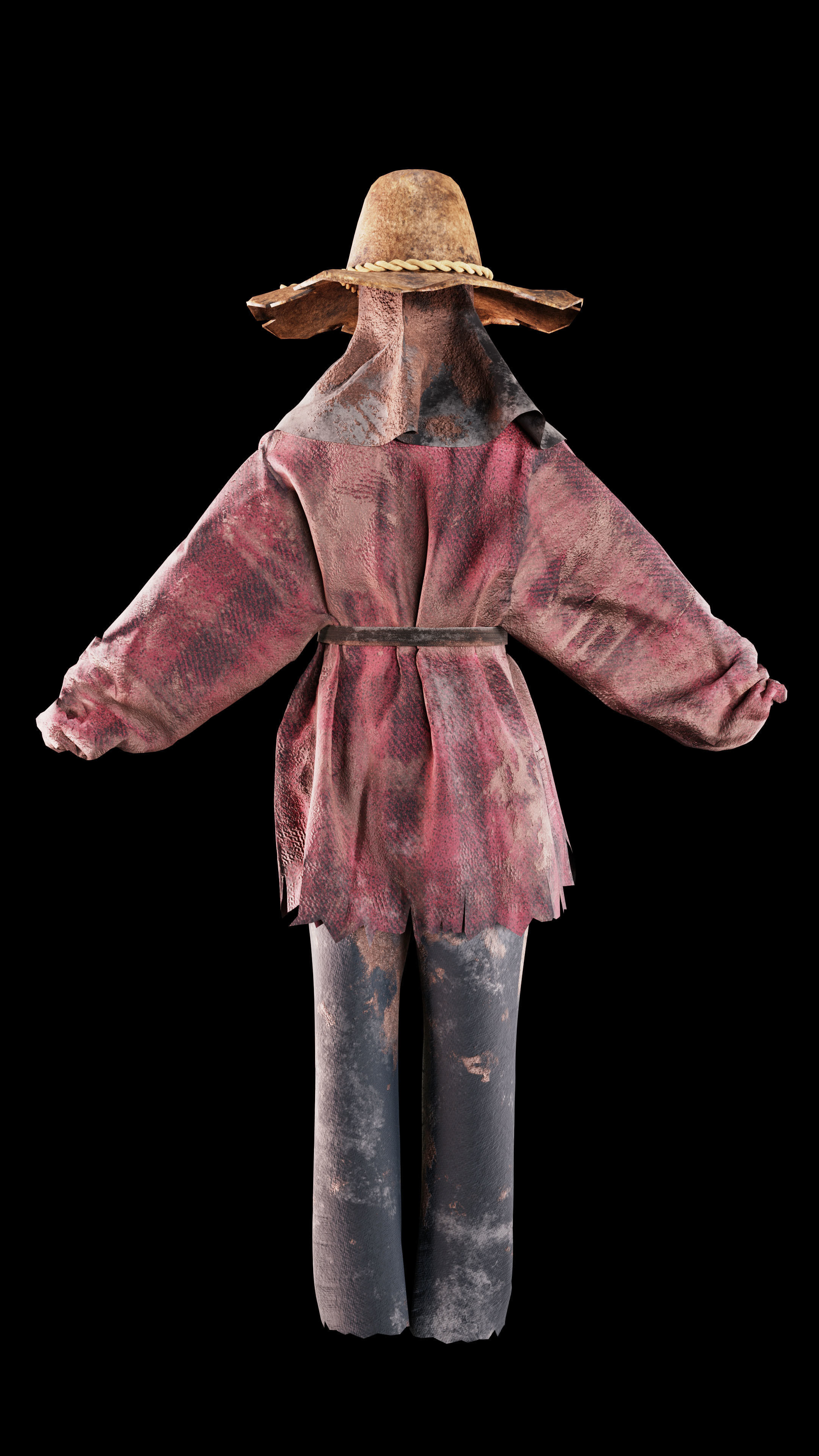 Scarecrow Halloween Character Rig 3D model_8