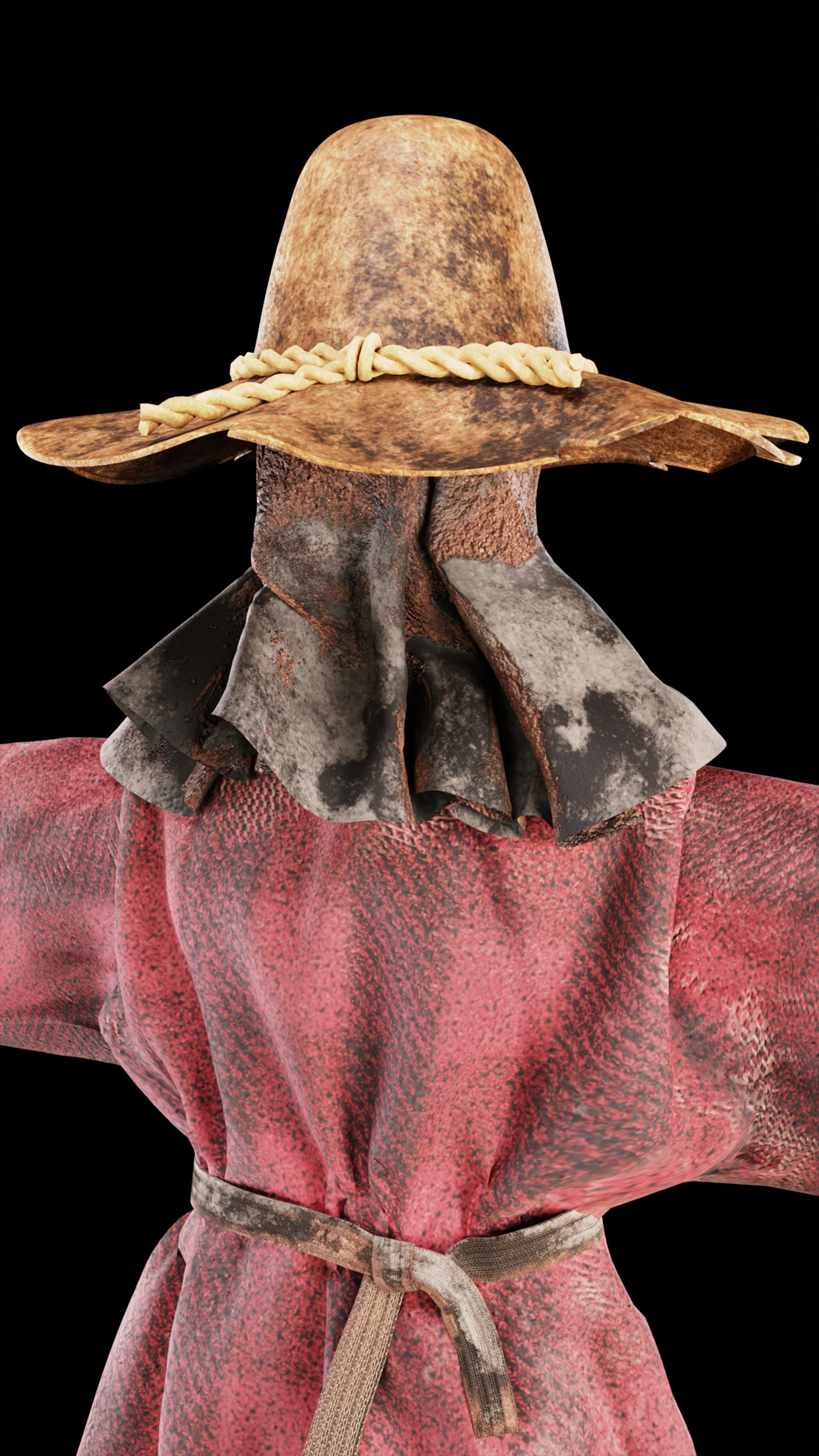 Scarecrow Halloween Character Rig 3D model_6