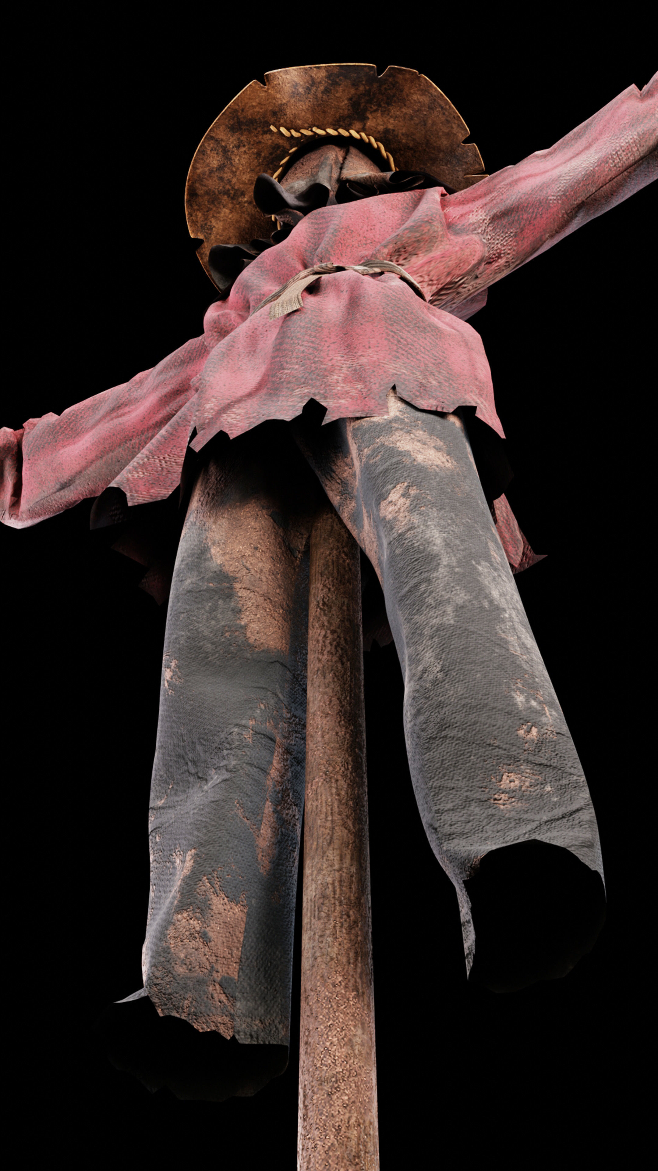 Scarecrow Halloween Character Rig 3D model_7