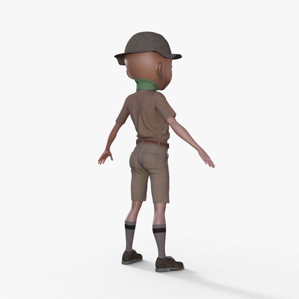Cartoon Scout Man 3D model_5