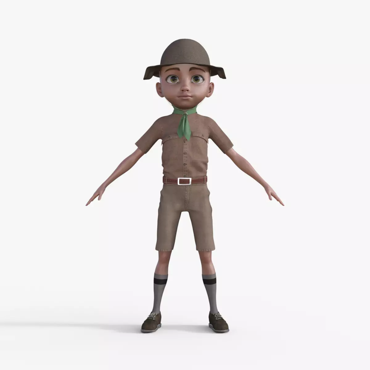 Cartoon Scout Man 3D model_0