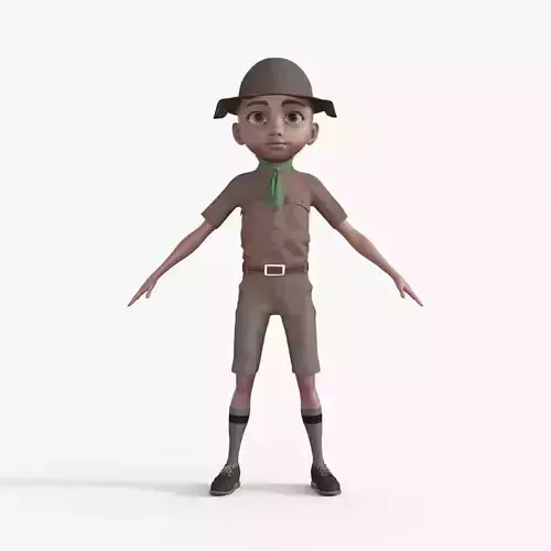 Cartoon Scout Man 3D model