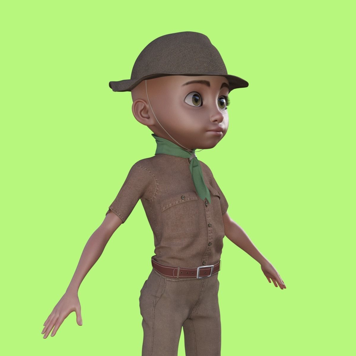 Cartoon Scout Man 3D model_27