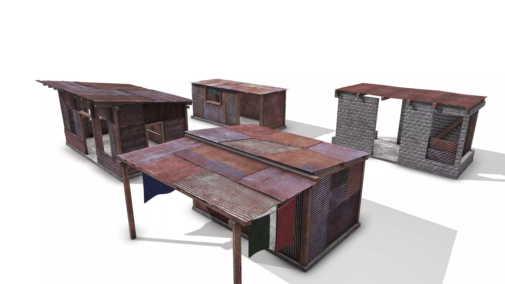 4 Metal Plates Hut Collection _0