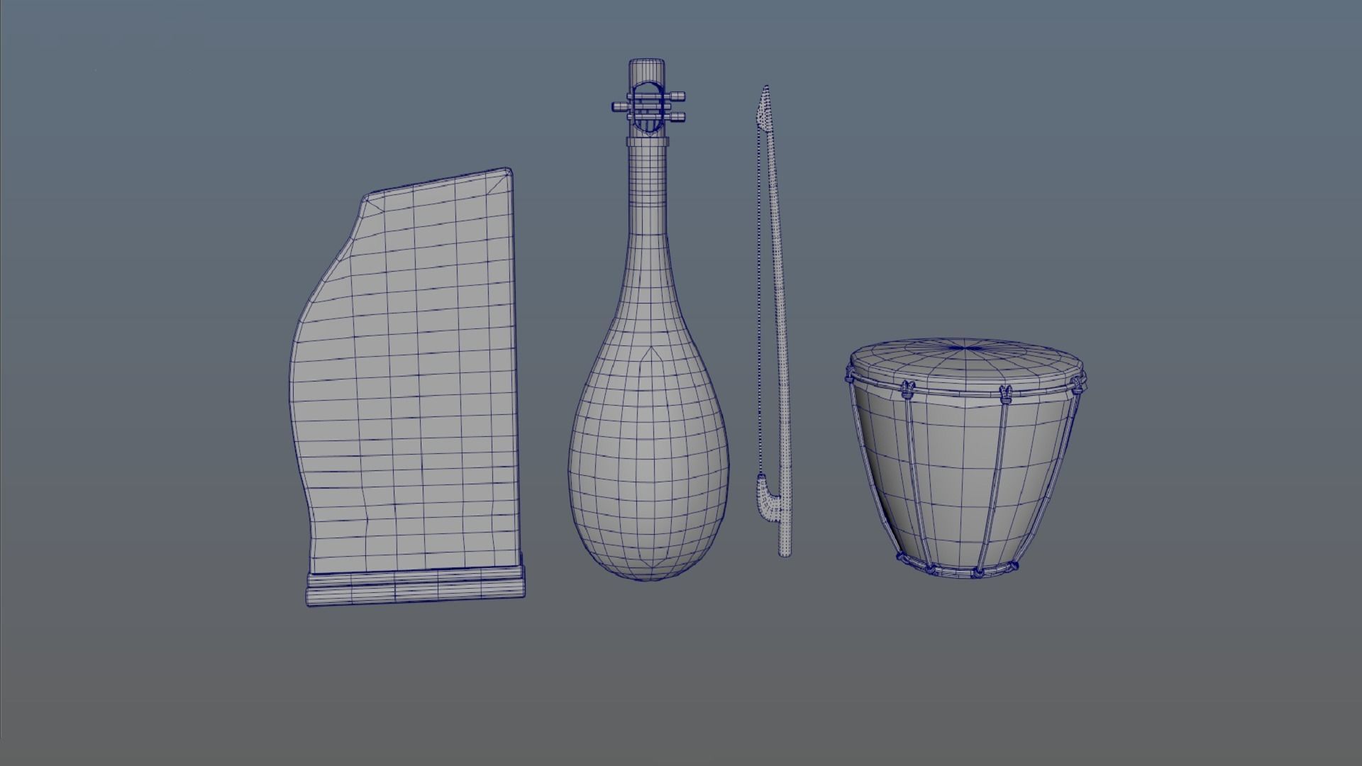 3D model Musical instruments PBR game ready 3D model VR / AR / low-poly ...