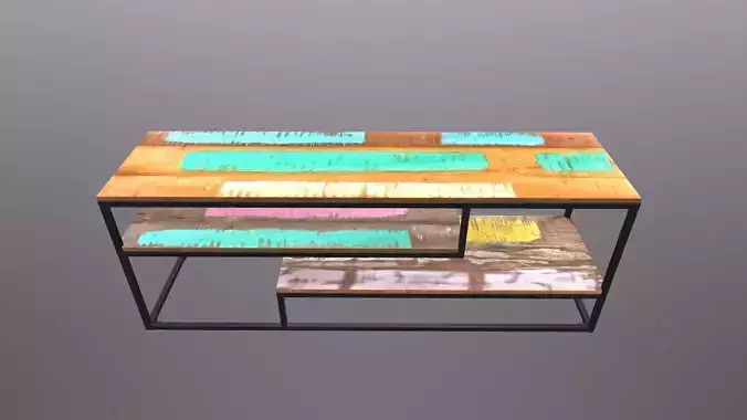 Bench reclaimed wood console table