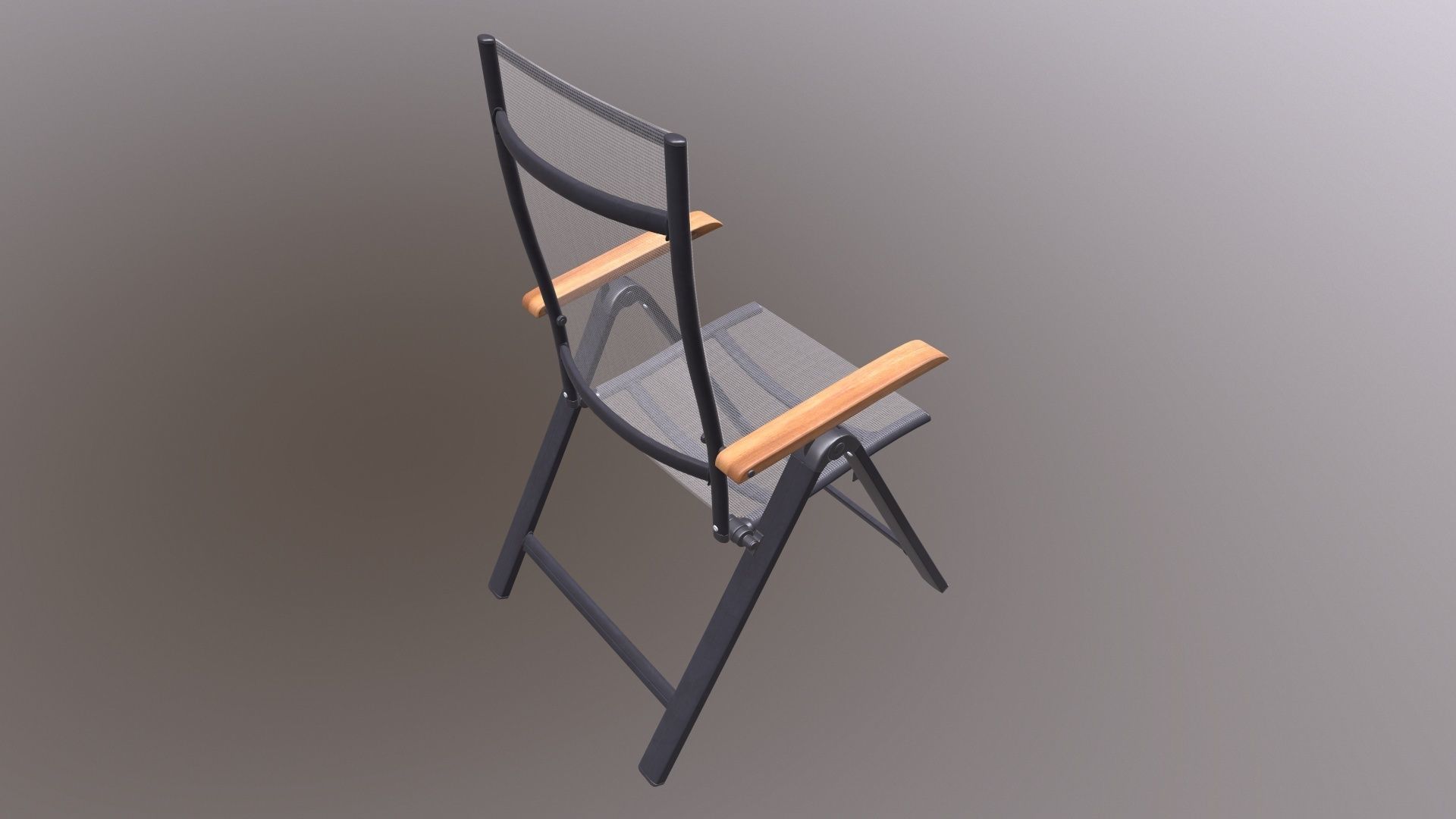 Folding Chair with Armrests 3D model_6