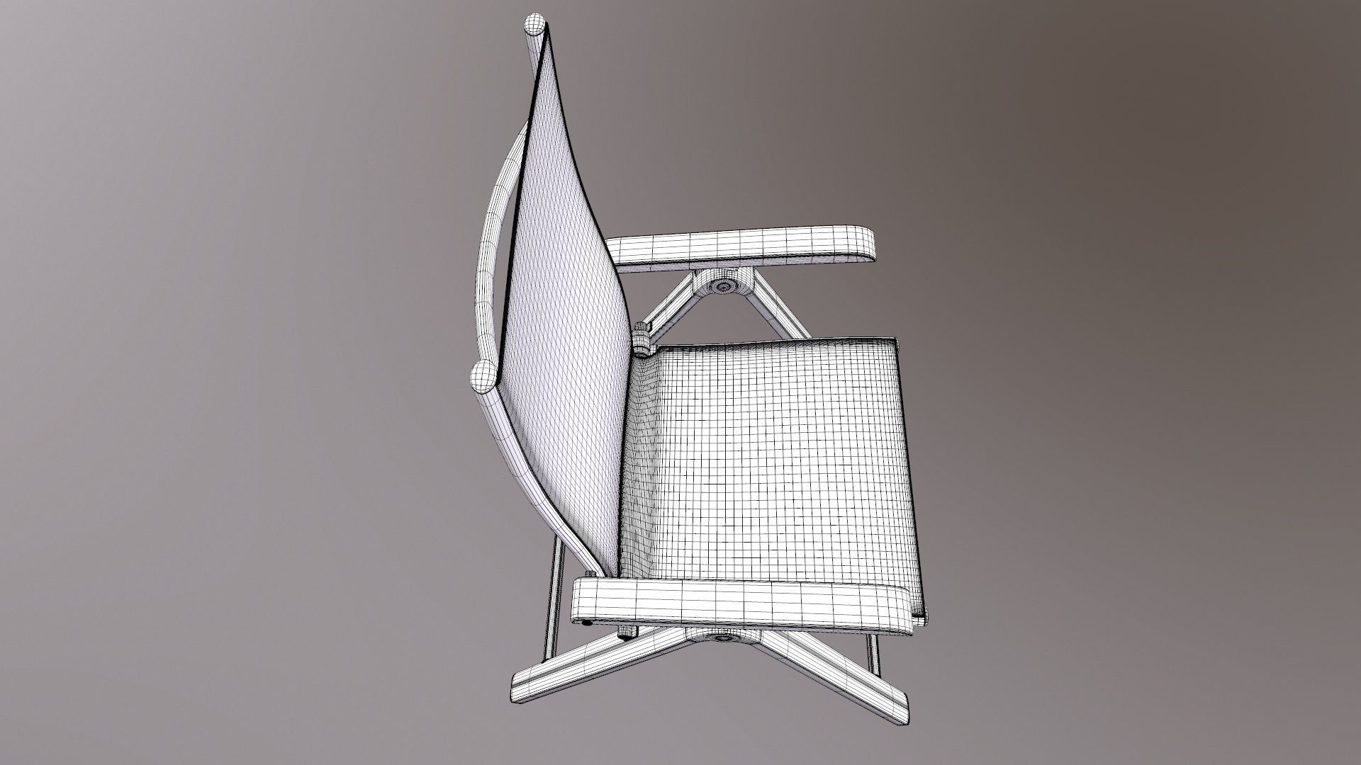 Folding Chair with Armrests 3D model_18